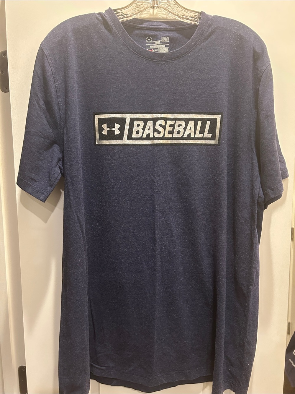 Under Armour Navy/Silver Baseball Logo T-Shirt L